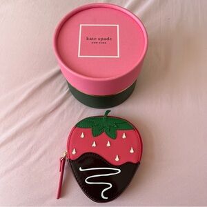 Kate Spade Creme De La Creme Chocolate Dipped Strawberry Coin Purse